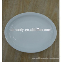 ceramic restaurant oval plate white dinner plate